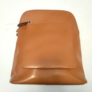 HESHE Backpack Cowhide and Manmade Leather Convertible Purse Brown